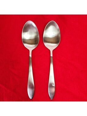 Oneida Serving Spoons Set of 2 Mooncrest Pattern 8"  Long